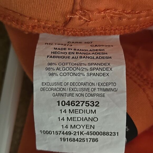 New Womens Lee Flex to Go Shorts Great Color 14 Medium Papaya Summer Ladies - Picture 14 of 16